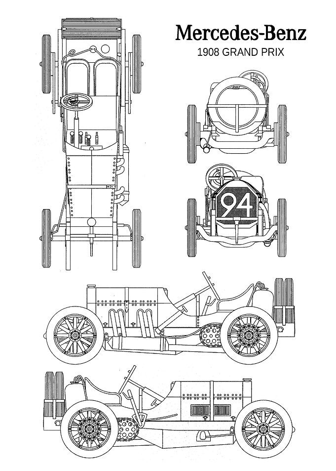 BNW Mercedes 1908 Grand Pr