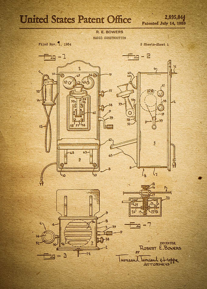 Vintage Telephone Patent