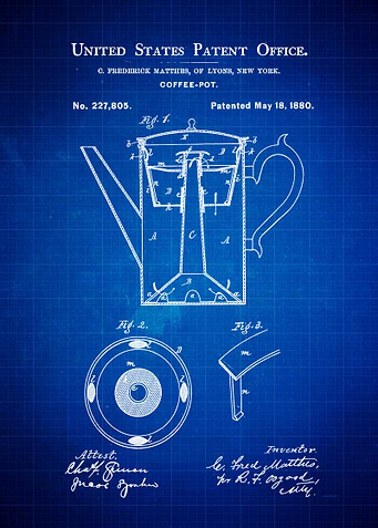 Coffee Pot Patent Print