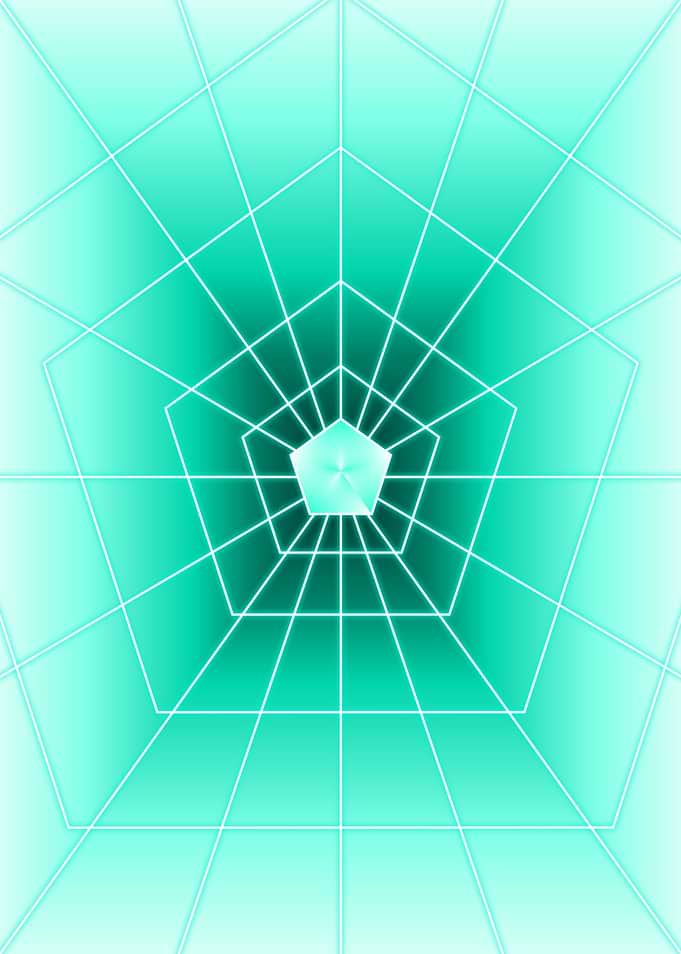 Turquoise Pentagon Light