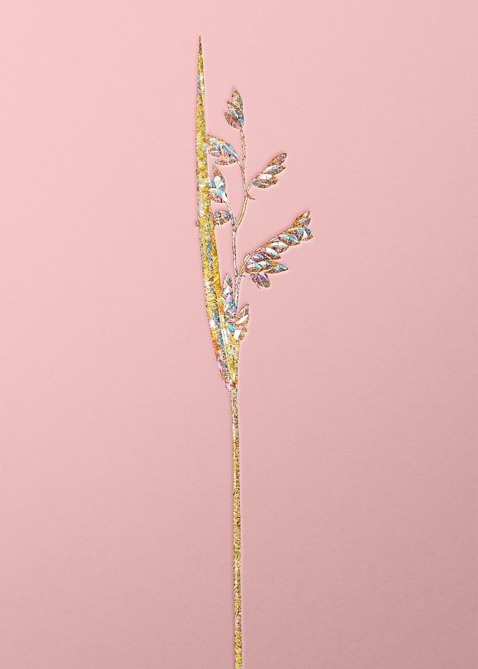Pink Rainbow Mosaic Flower