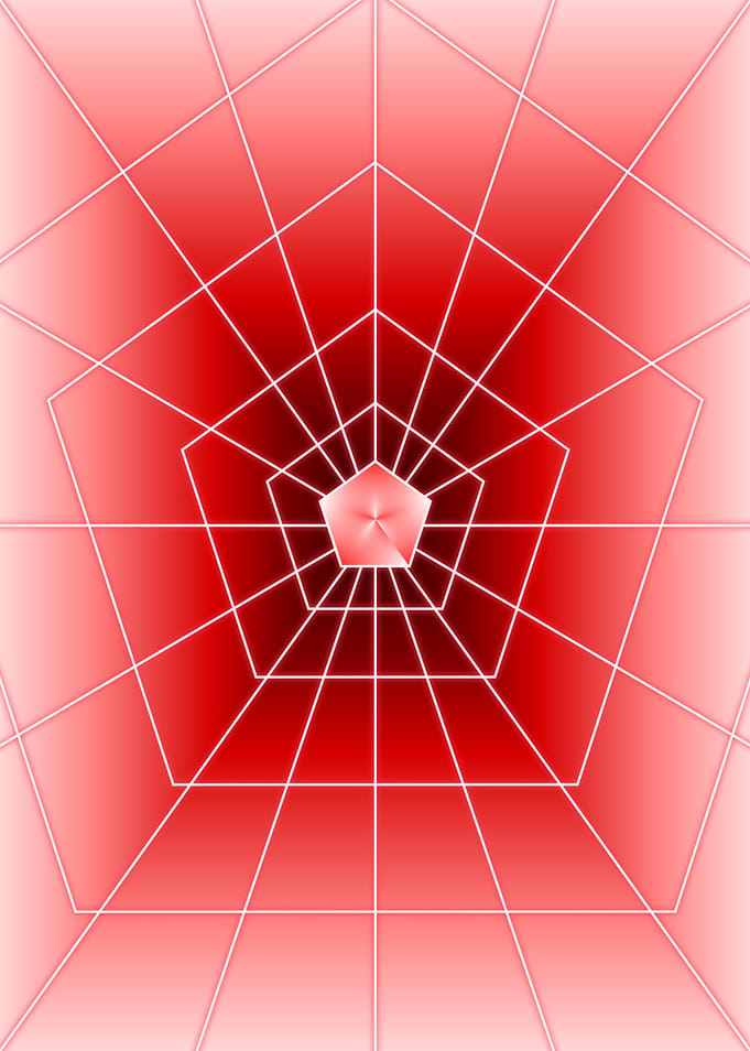 Red Pentagon Light