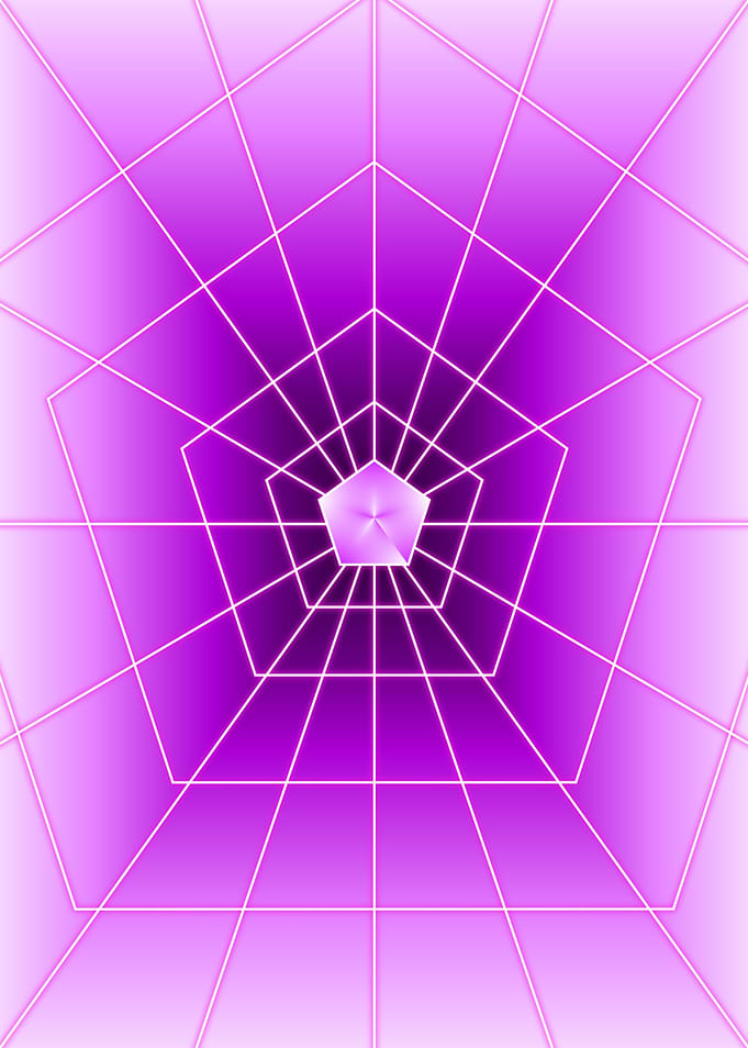 Magenta Pentagon Light
