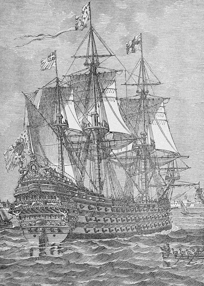 French Warship Louis XIV