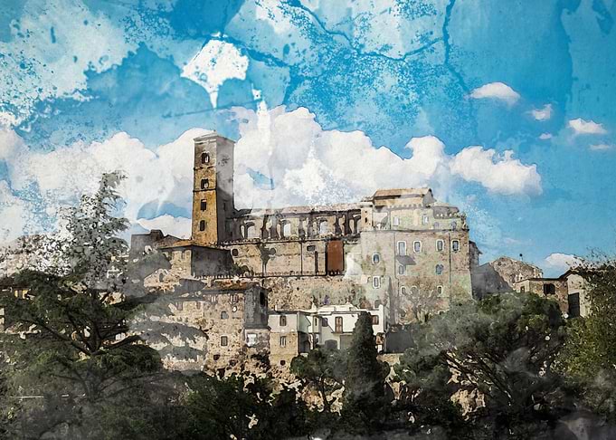 Watercolor of Cathedral