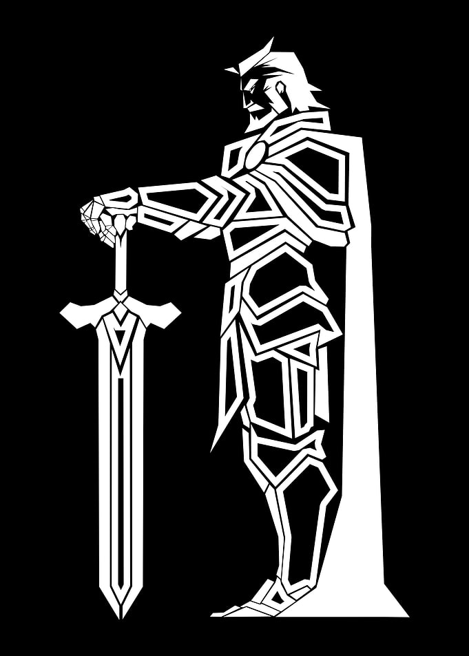 Cartoon White Knight