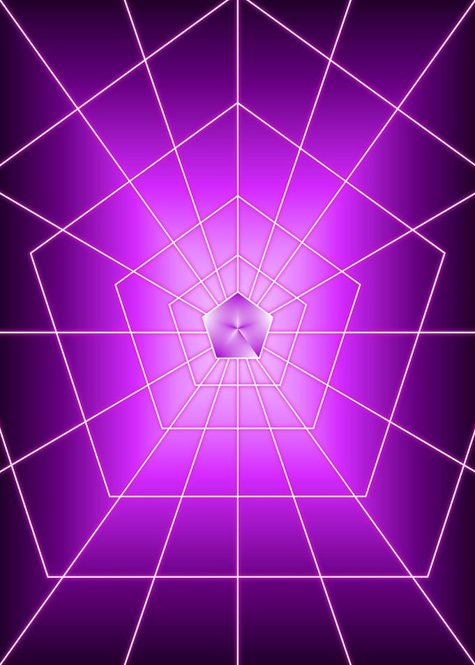 Magenta Pentagon Dark