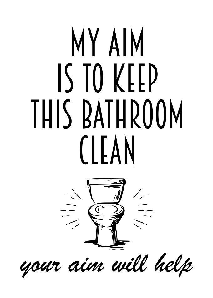 Funny Bathroom AIM WHITE
