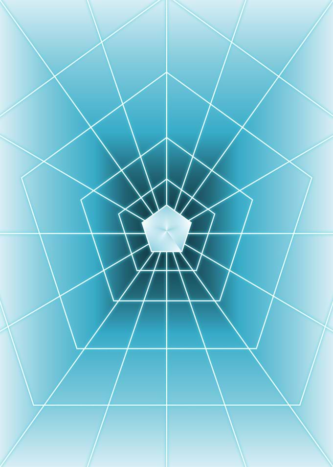 Blue Pentagon Light