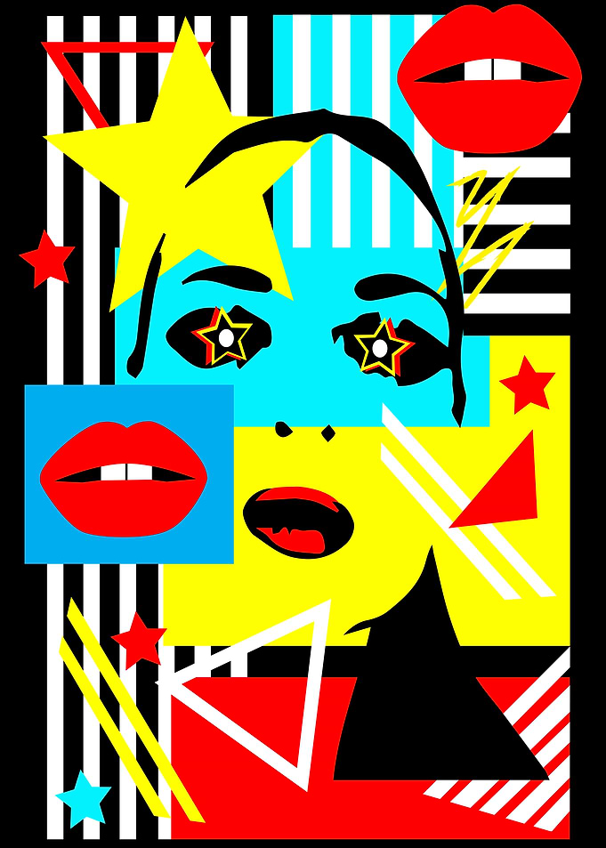 Silhouette girl with star