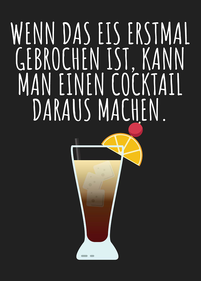 Eis brechen Cocktail