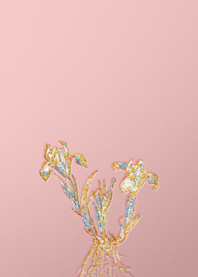 Pink Rainbow Mosaic Flower