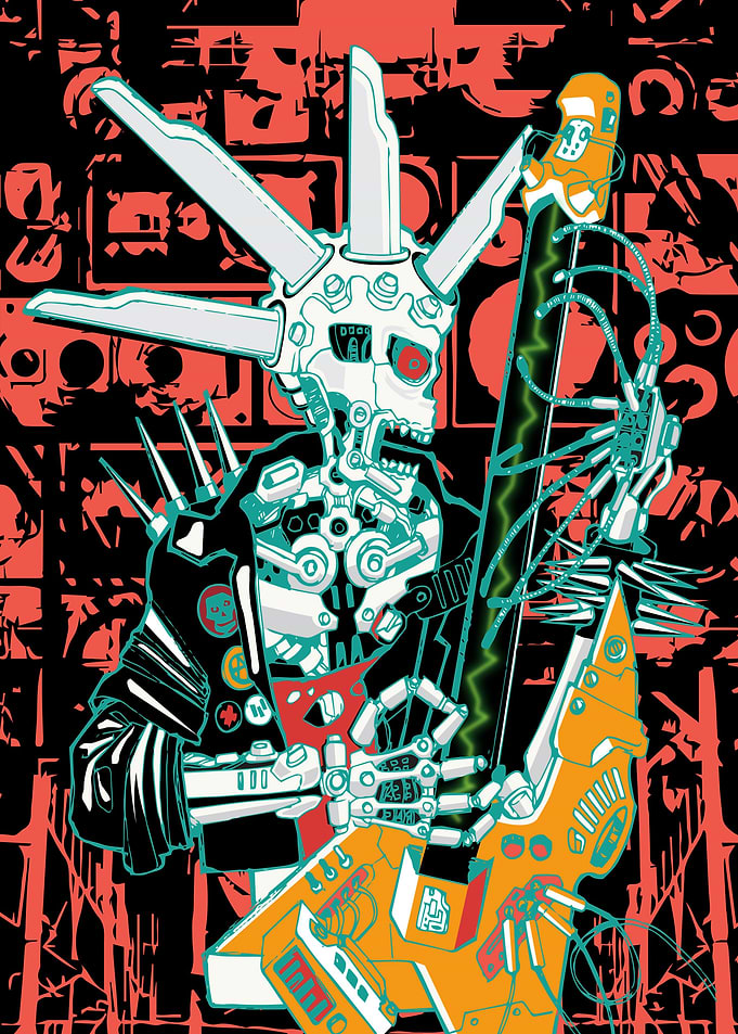 Guitarist Cyberpunk