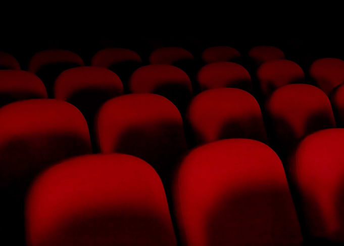 Cinema theater rows seats