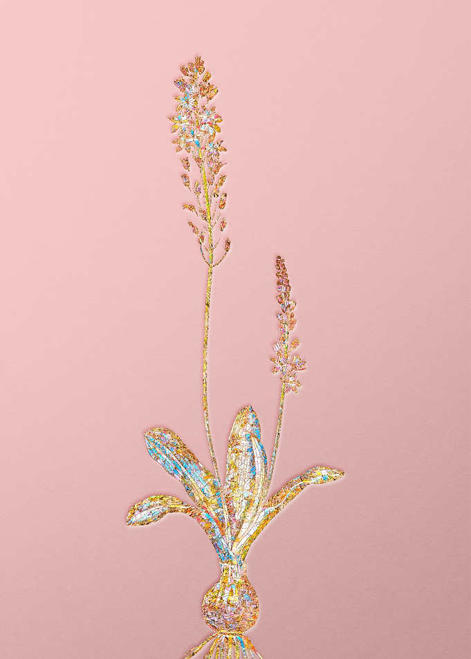 Gold Rainbow Mosaic Flower