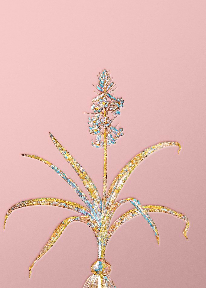Gold Rainbow Mosaic Flower