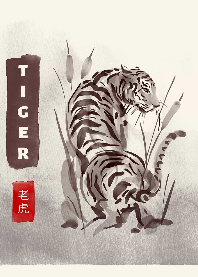 Tiger Animal painted