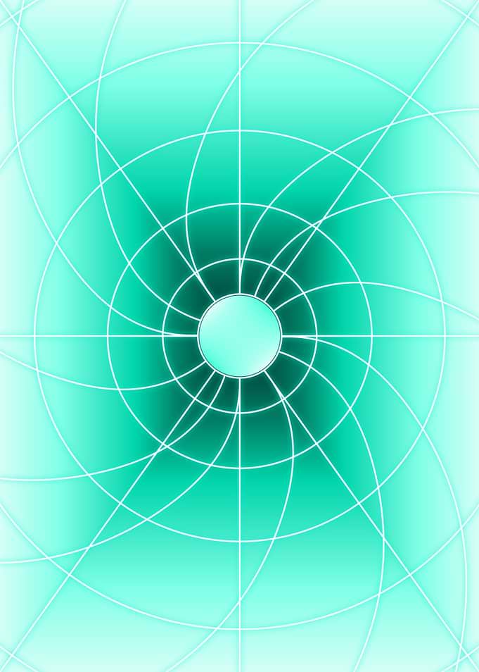 Turquoise Spiral Light