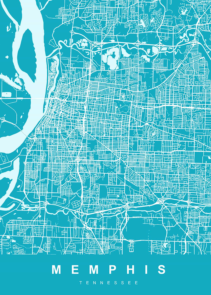 Map Memphis Tennessee US