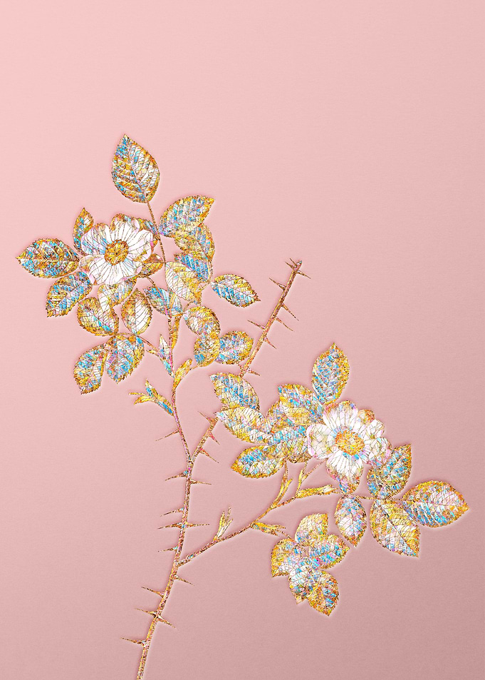 Pink Crystal Mosaic Flower
