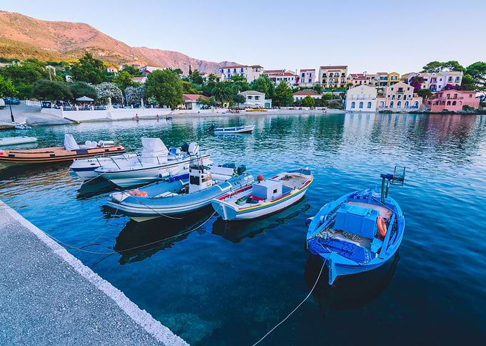 Fisher Boats At Anchor In