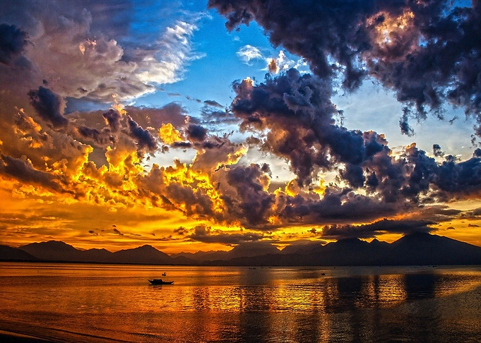 landscape sea sunset
