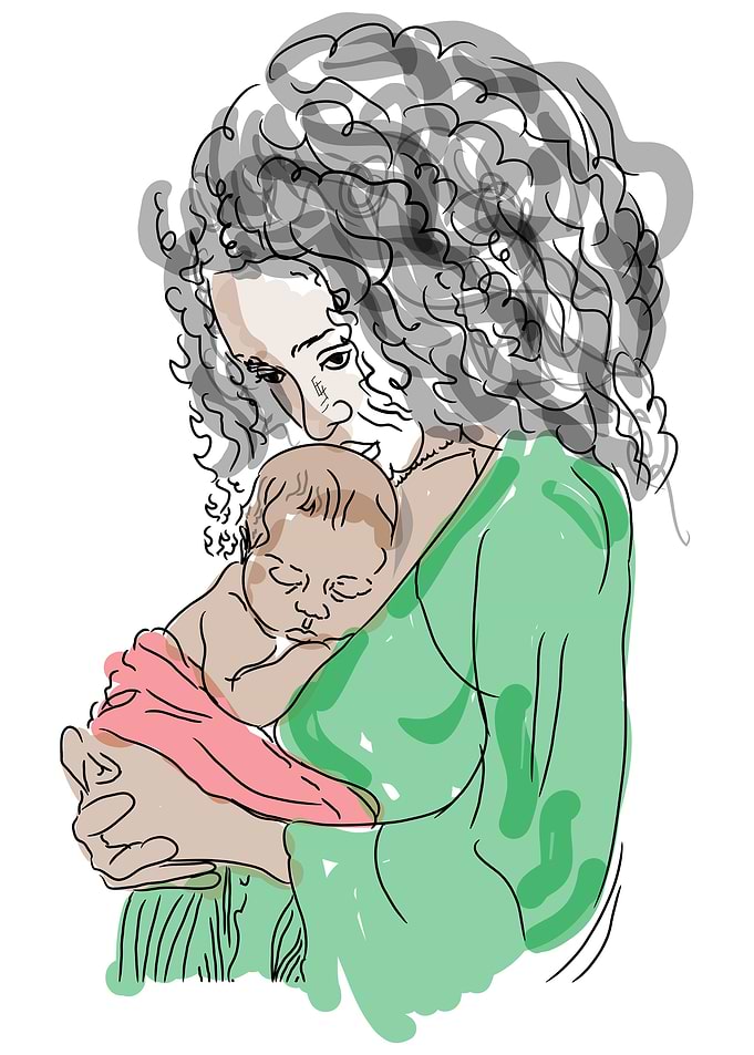 mother and child painting