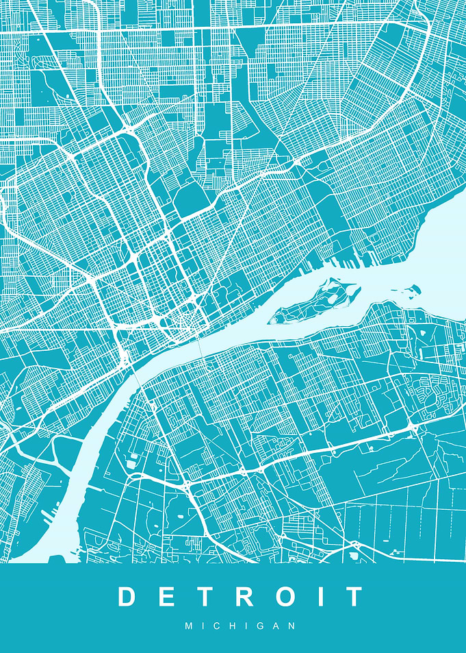 Map Detroit Michigan