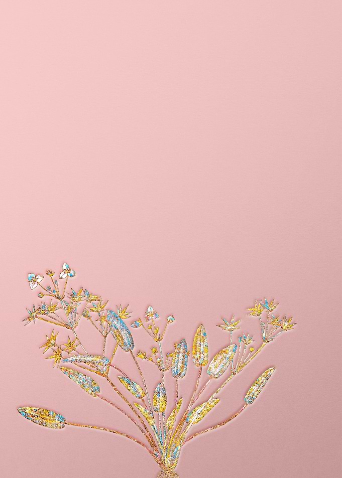 Pink Crystal Mosaic Flower