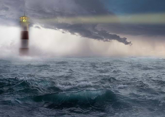 landscape sea storm