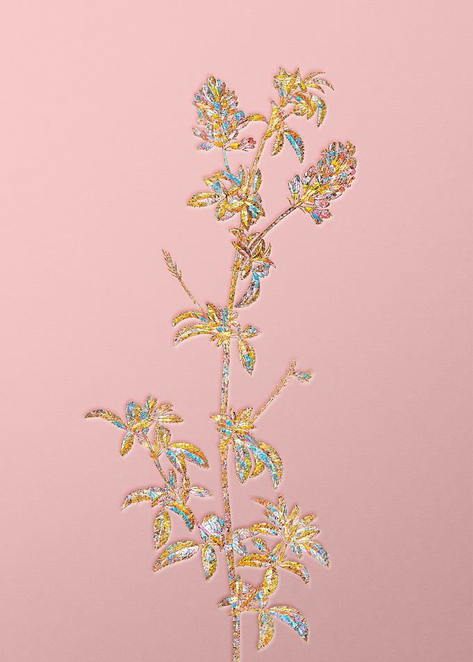 Gold Rainbow Mosaic Flower