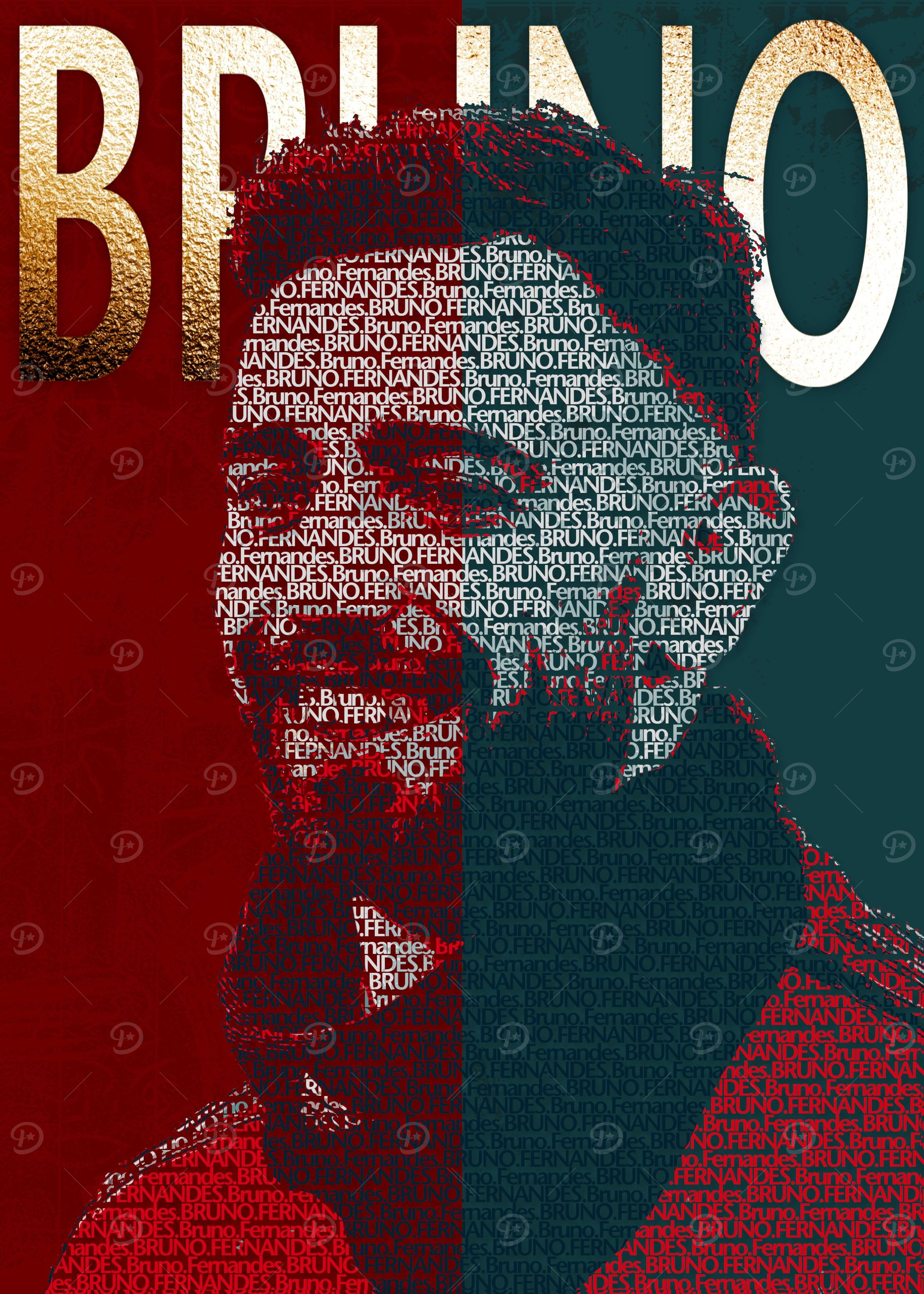 Bruno Fernandes Text Art 1