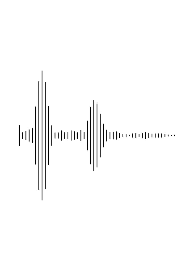 Audio wave White Black