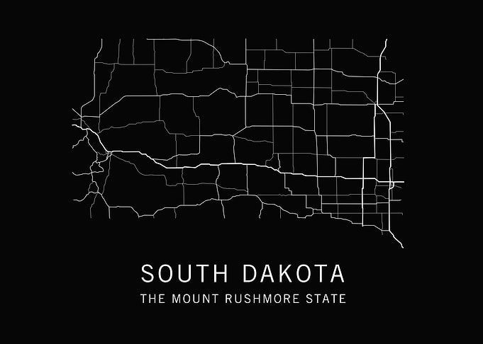 South Dakota State Road Ma