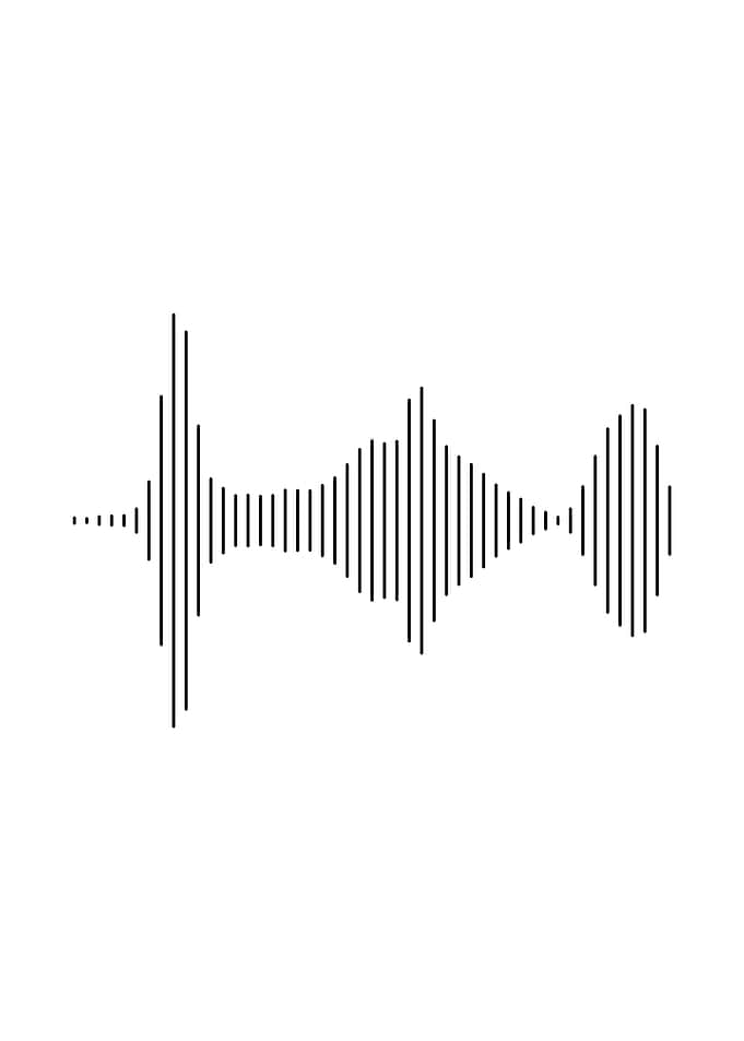 Audio wave White Black