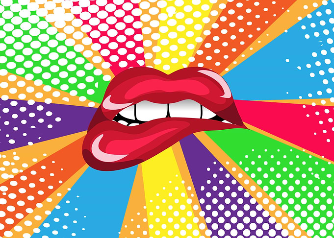 Sexy comic lips