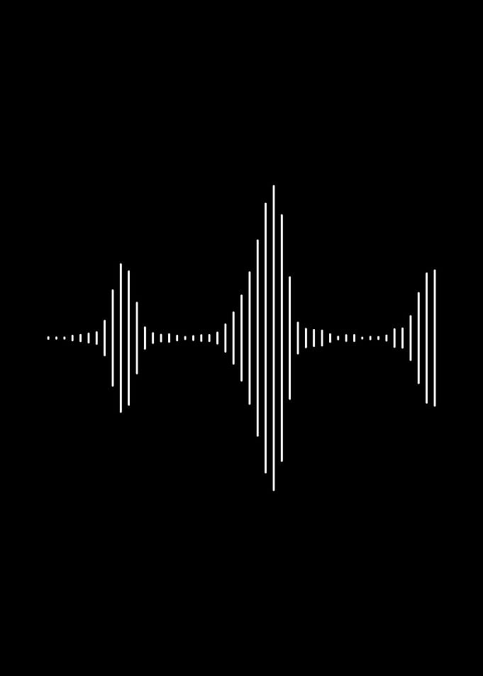 Audio wave Black White