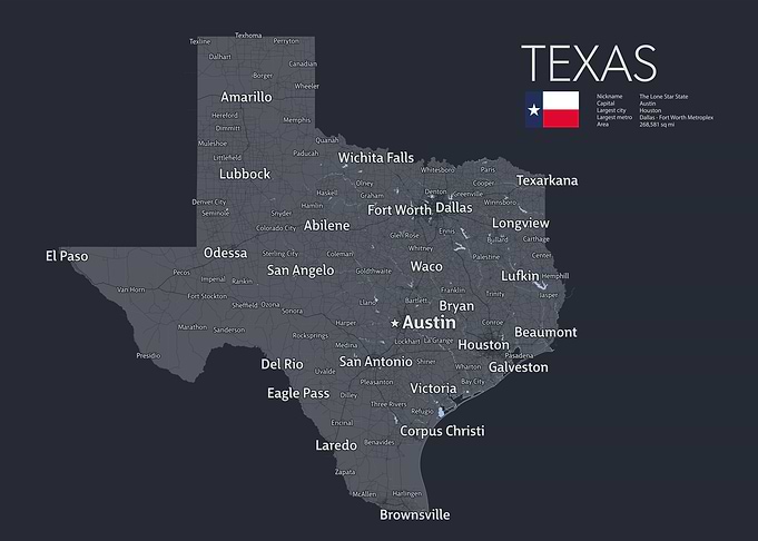 TEXAS Map