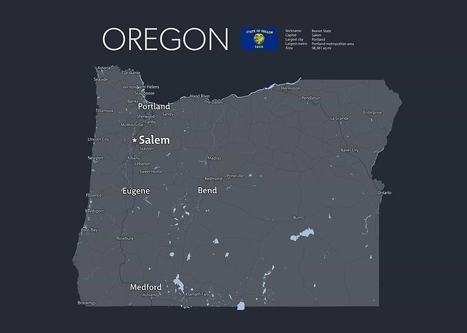 OREGON Map