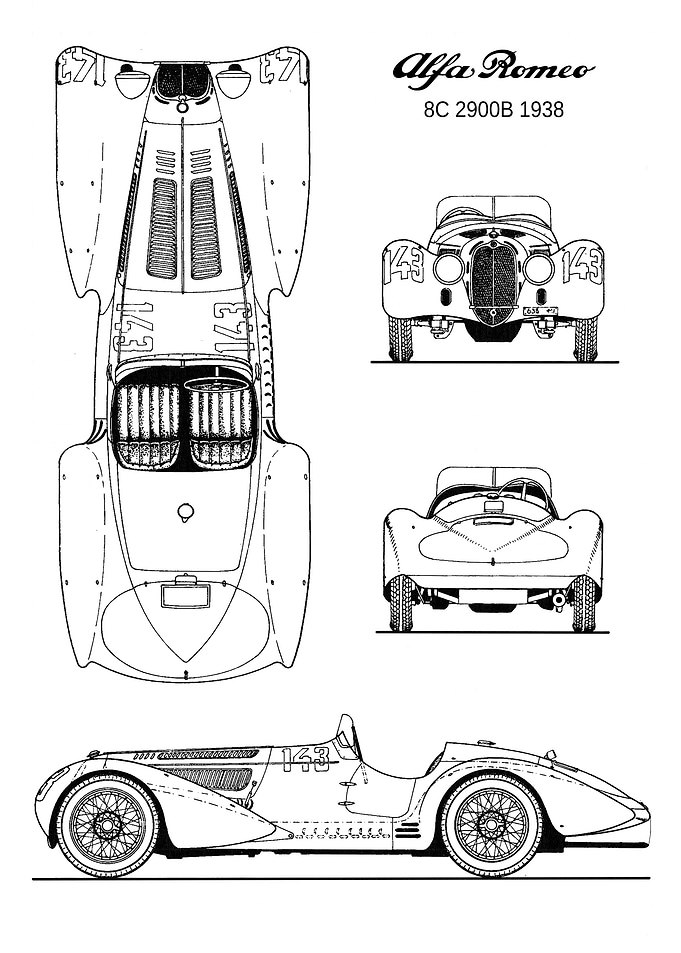 BNW Alfa Romeo 8C 2900B 19