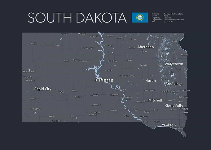 SOUTH DAKOTA Map