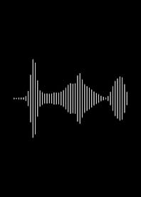 Audio wave Black White