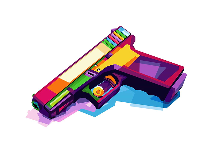 Glock 32 In Pop Art Style