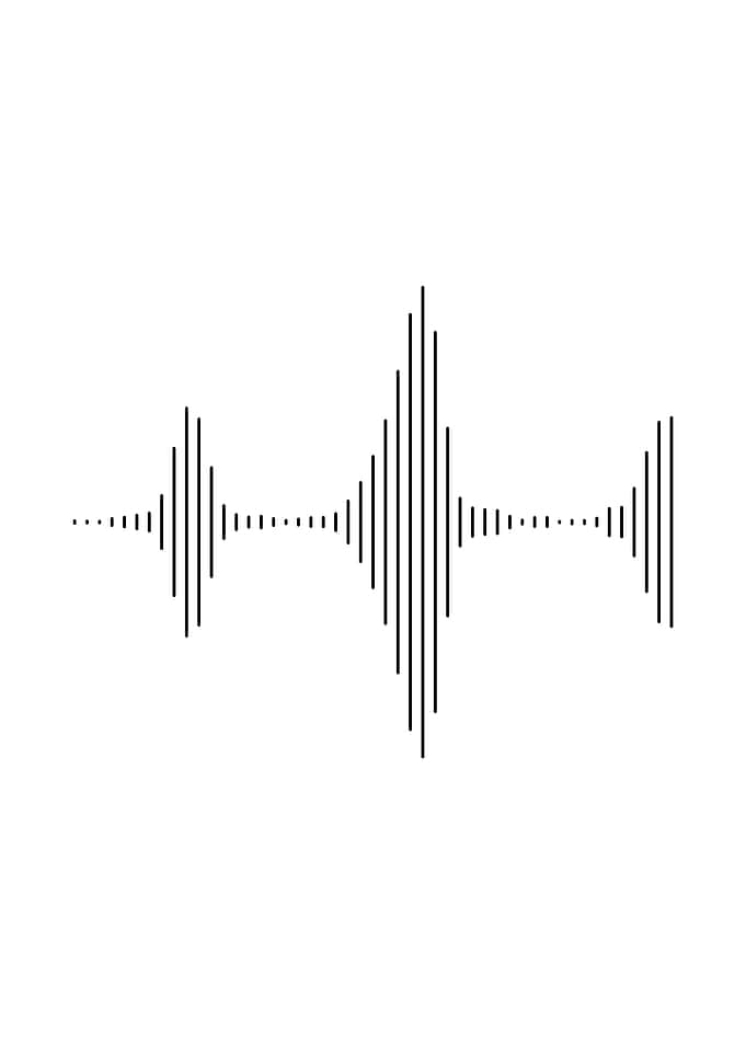 Audio wave White Black