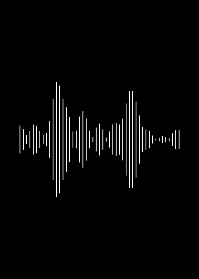 Audio wave Black White
