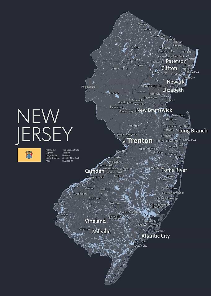 NEW JERSEY Map