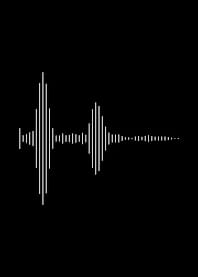 Audio wave Black White
