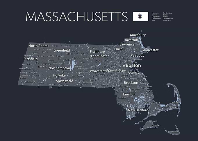 MASSACHUSETTS Map