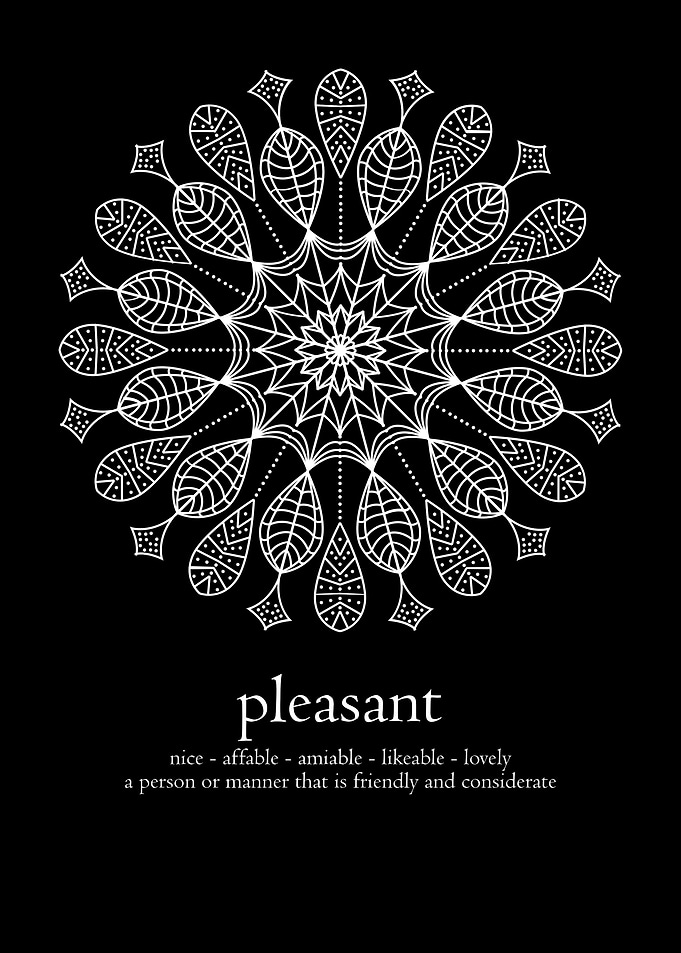 Mandala word pleasant