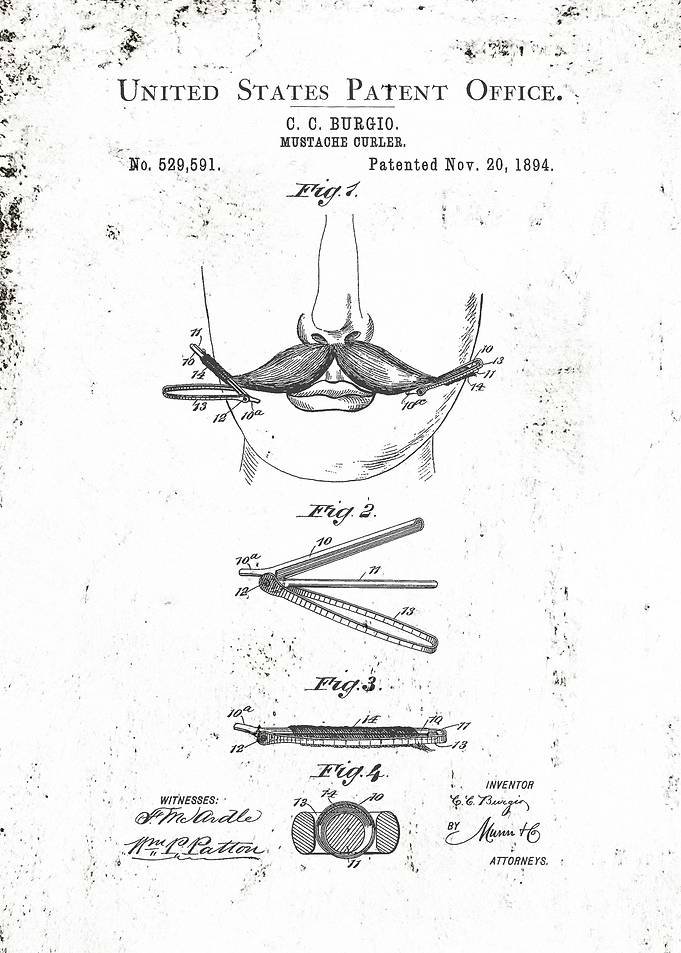 Mustache Curler Patent